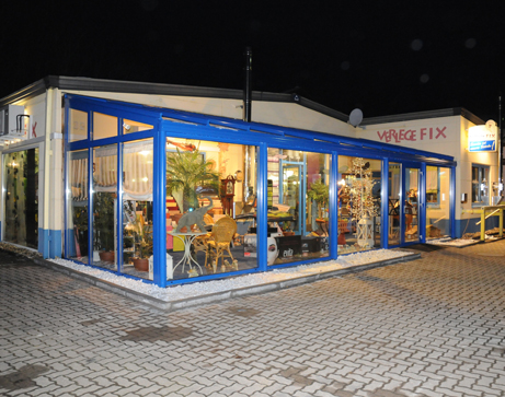 Verlegefix Ladengeschäft am Abend